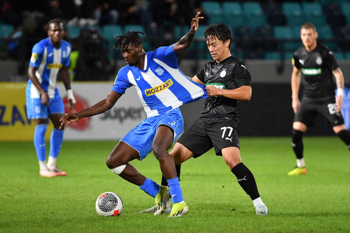 fudbaler Partizama na utakmici Superlige Prvenstva Srbije protiv OFK Beograda na stadionu Kraljevica, Zajecar 15.09.2024. godine Foto: MN PRESS Fudbal, Partizan, Superliga Prvenstvo Srbije,OFK Beograd