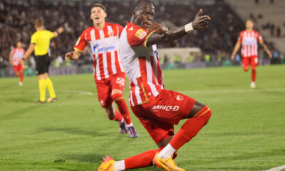 fudbaler Crvene zvezde na utakmici Superlige Prvenstva Srbije protiv Partizana na stadionu JNA, Beograd, 23.09.2024. godine Foto: Marko Metlas Fudbal, Crvena zvezda, Superliga Prvenstvo Srbije, Partizan