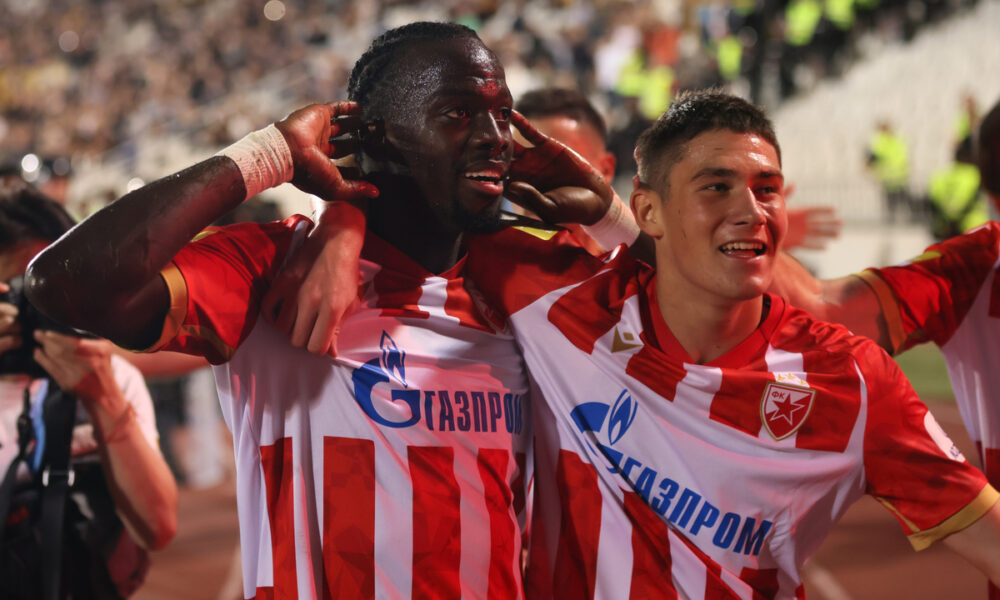 fudbaler Crvene zvezde na utakmici Superlige Prvenstva Srbije protiv Partizana na stadionu JNA, Beograd, 23.09.2024. godine Foto: Marko Metlas Fudbal, Crvena zvezda, Superliga Prvenstvo Srbije, Partizan