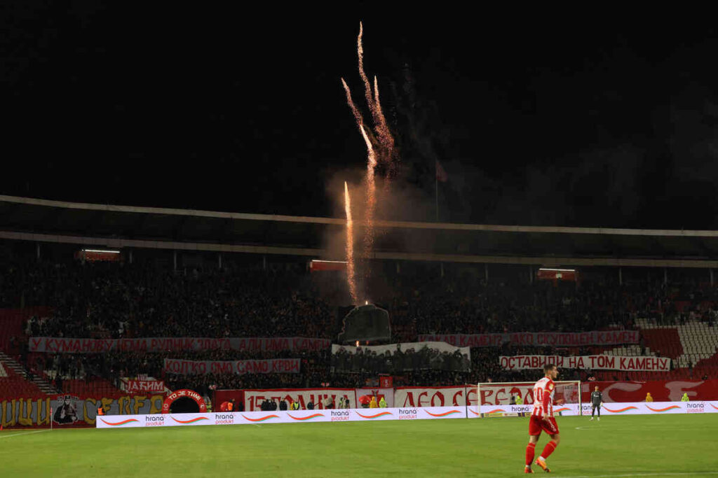 Navijači Crvene zvezde na utakmici Superlige Prvenstva Srbije protiv Napretka Krusevac na stadionu Rajka Mitica, Beograd, 14.09.2024. godine Foto: Marko Metlas Fudbal, Crvena zvezda, Superliga Prvenstvo Srbije, Napredak Krusevac