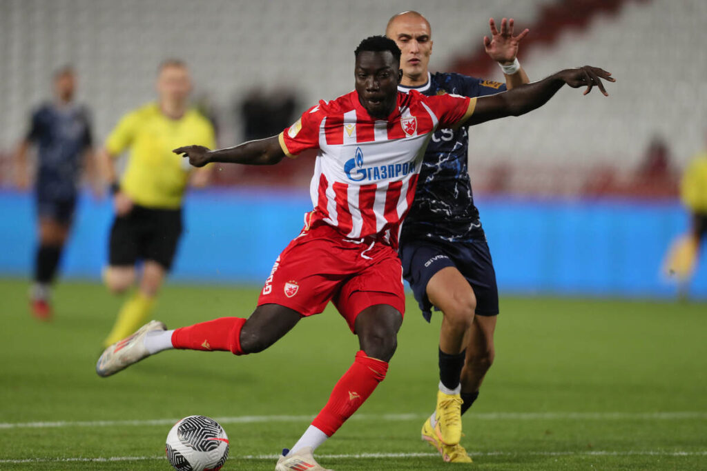 fudbaler Crvene zvezde na utakmici Superlige Prvenstva Srbije protiv Napretka Krusevac na stadionu Rajka Mitica, Beograd, 14.09.2024. godine Foto: Marko Metlas Fudbal, Crvena zvezda, Superliga Prvenstvo Srbije, Napredak Krusevac