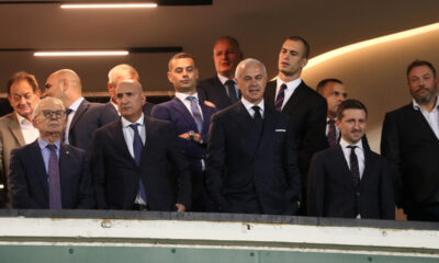 delegacija Crvene zvezde na utakmici Superlige Prvenstva Srbije protiv Partizana na stadionu JNA, Beograd, 23.09.2024. godine Foto: Marko Metlas Fudbal, Crvena zvezda, Superliga Prvenstvo Srbije, Partizan