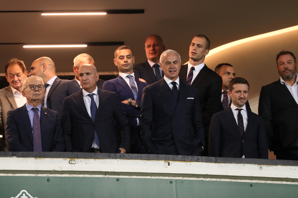 delegacija Crvene zvezde na utakmici Superlige Prvenstva Srbije protiv Partizana na stadionu JNA, Beograd, 23.09.2024. godine Foto: Marko Metlas Fudbal, Crvena zvezda, Superliga Prvenstvo Srbije, Partizan