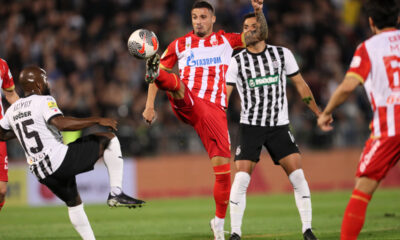 fudbaler Crvene zvezde na utakmici Superlige Prvenstva Srbije protiv Partizana na stadionu JNA, Beograd, 23.09.2024. godine Foto: Marko Metlas Fudbal, Crvena zvezda, Superliga Prvenstvo Srbije, Partizan