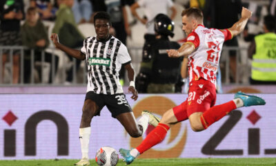 fudbaler Crvene zvezde na utakmici Superlige Prvenstva Srbije protiv Partizana na stadionu JNA, Beograd, 23.09.2024. godine Foto: Marko Metlas Fudbal, Crvena zvezda, Superliga Prvenstvo Srbije, Partizan