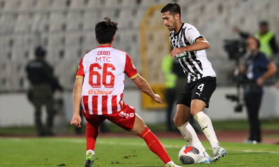 fudbaler Partizana na utakmici Superlige Prvenstva Srbije protiv Crvene zvezde na stadionu JNA, Beograd, 23.09.2024. godine Foto: Marko Metlas Fudbal, Crvena zvezda, Superliga Prvenstvo Srbije, Partizan