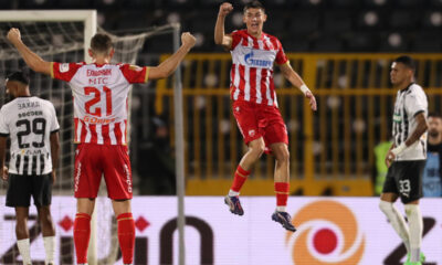 fudbaler Crvene zvezde na utakmici Superlige Prvenstva Srbije protiv Partizana na stadionu JNA, Beograd, 23.09.2024. godine Foto: Marko Metlas Fudbal, Crvena zvezda, Superliga Prvenstvo Srbije, Partizan