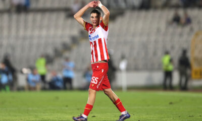 fudbaler Crvene zvezde na utakmici Superlige Prvenstva Srbije protiv Partizana na stadionu JNA, Beograd, 23.09.2024. godine Foto: Marko Metlas Fudbal, Crvena zvezda, Superliga Prvenstvo Srbije, Partizan