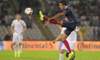 RAPHAEL VARANE Rafael Varan fudbaler reprezentacije Francuske na prijateljskoj utakmici kvalifikacija za UEFA Evropsko prvenstvo protiv Srbije na stadionu Partizana, Beograd 07.09.2014. godine Foto: Marko Metlas Fudbal, Reprezentacija, Srbija, Francuska, Prijateljska utakmica