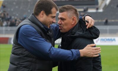 SAVO MILOSEVIC trener fudbalera Partizana na utakmici Superlige Prvenstva Srbije protiv NENAD LALATOVIC trener Vojvodine Novi Sad na stadionu Partizana, Beograd 02.11.2019. godine Foto: Marko Metlas Fudbal, Partizan, Superliga Prvenstvo Srbije, Vojvodina Novi Sad