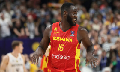 USMAN GARUBA kosarkas reprezentacije Spanije na utakmici polutfinala 1/2 FIBA Evropskog prvenstva protiv Nemacke u Mercedes Benc areni, Berlin 16.09.2022. godine Foto: Marko Metlas Kosarka, Spanija, FIBA Evropsko prvenstvo, Nemacka