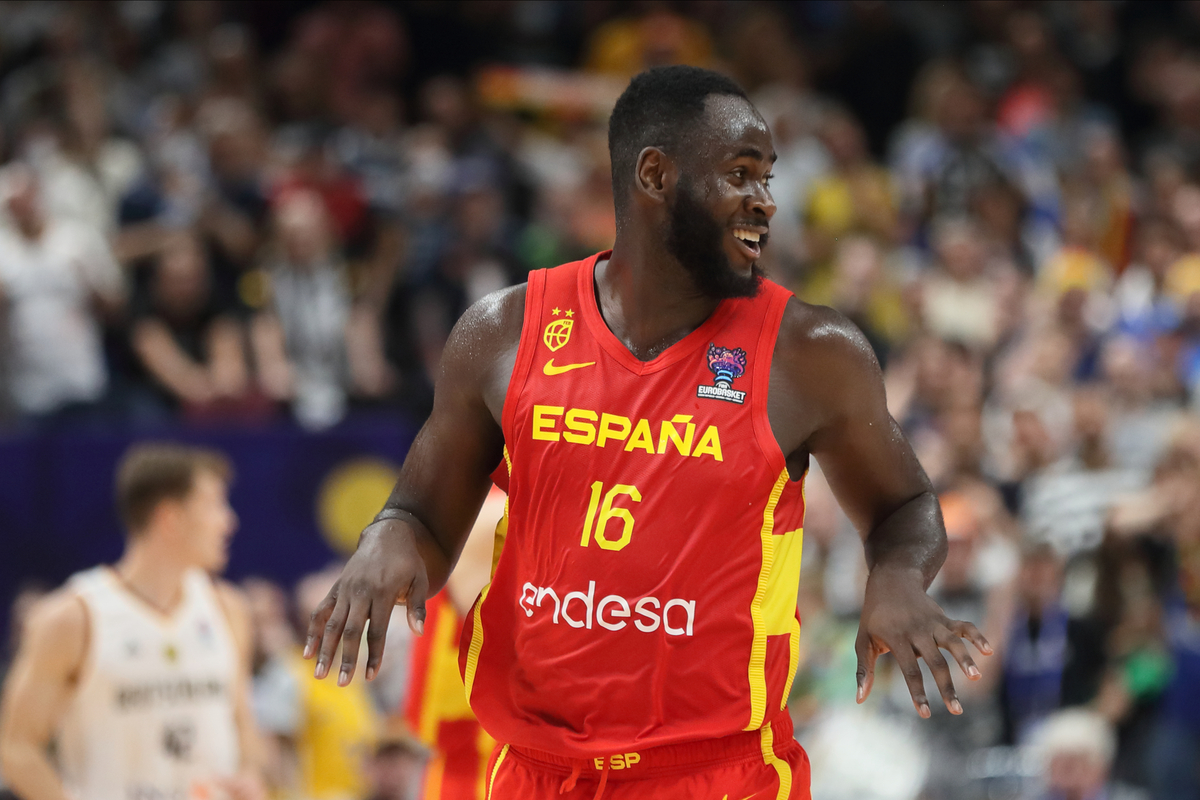 USMAN GARUBA kosarkas reprezentacije Spanije na utakmici polutfinala 1/2 FIBA Evropskog prvenstva protiv Nemacke u Mercedes Benc areni, Berlin 16.09.2022. godine Foto: Marko Metlas Kosarka, Spanija, FIBA Evropsko prvenstvo, Nemacka