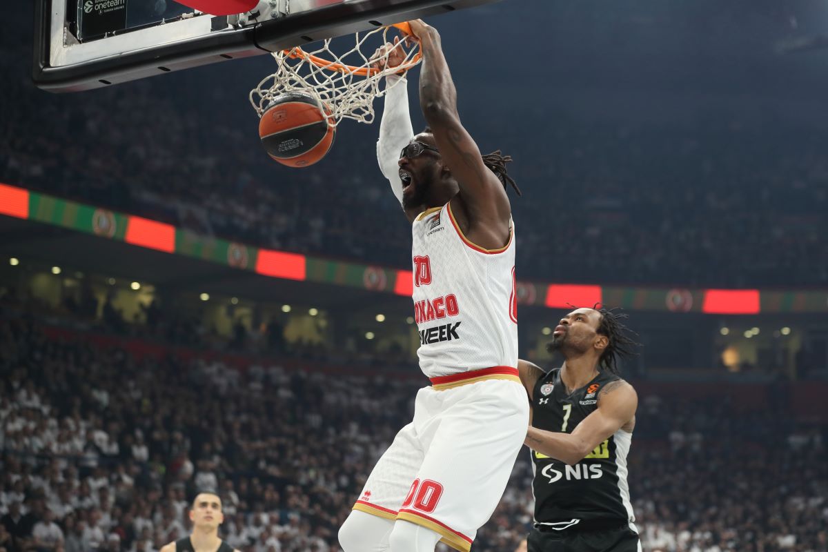 JOHN BROWN Dzon Braun kosarkas Monaka na utakmici Evrolige protiv Partizana u hali Stark Beogradska arena, Beograd 05.01.2023. godine Foto: Marko Metlas Kosarka, Partizan, Evroliga, Monako