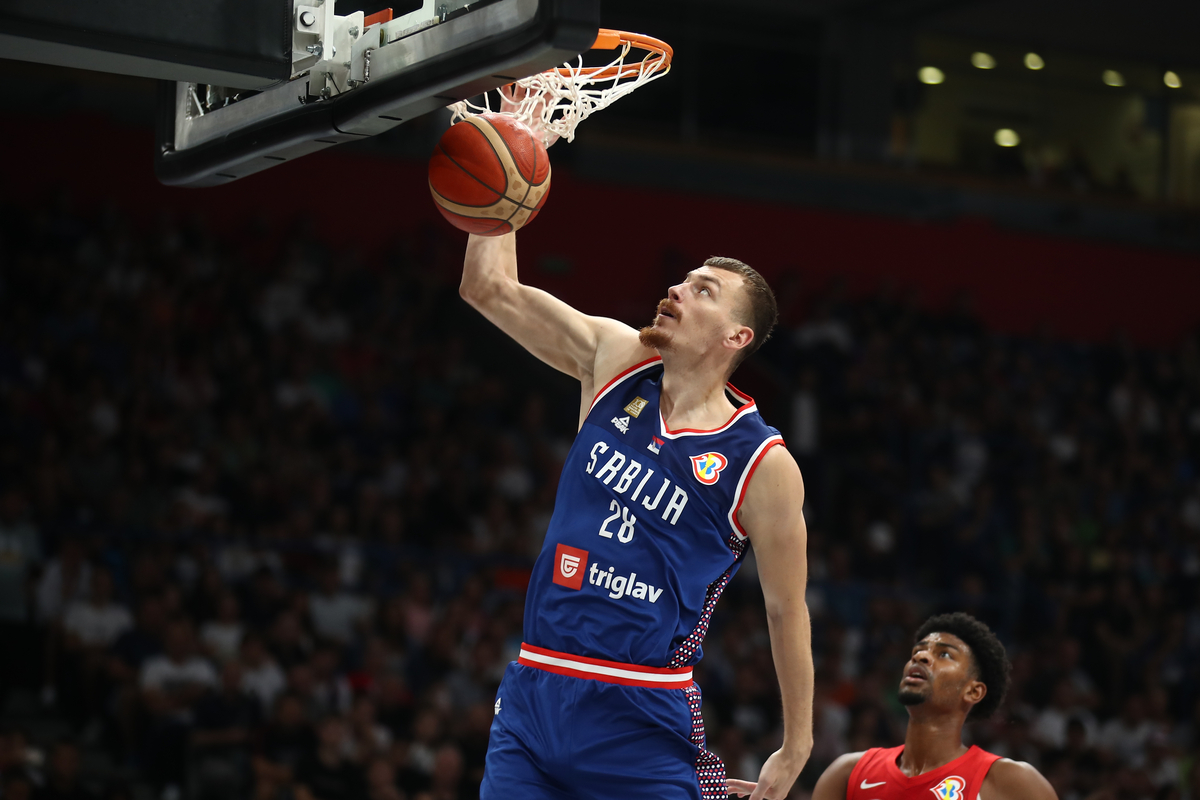 BORISA SIMANIC kosarkas Srbije na prijateljskoj utakmici protiv Portorika u Stark Areni, Beograd 16.08.2023. godine Foto: Ivica Veselinov / MN PRESS KOSARKA, BASKETBALL, REPREZENTACIJA, NATIONAL TEAM, SRBIJA, SERBIA, PORTORIKO, PUERTO RICO, KSS