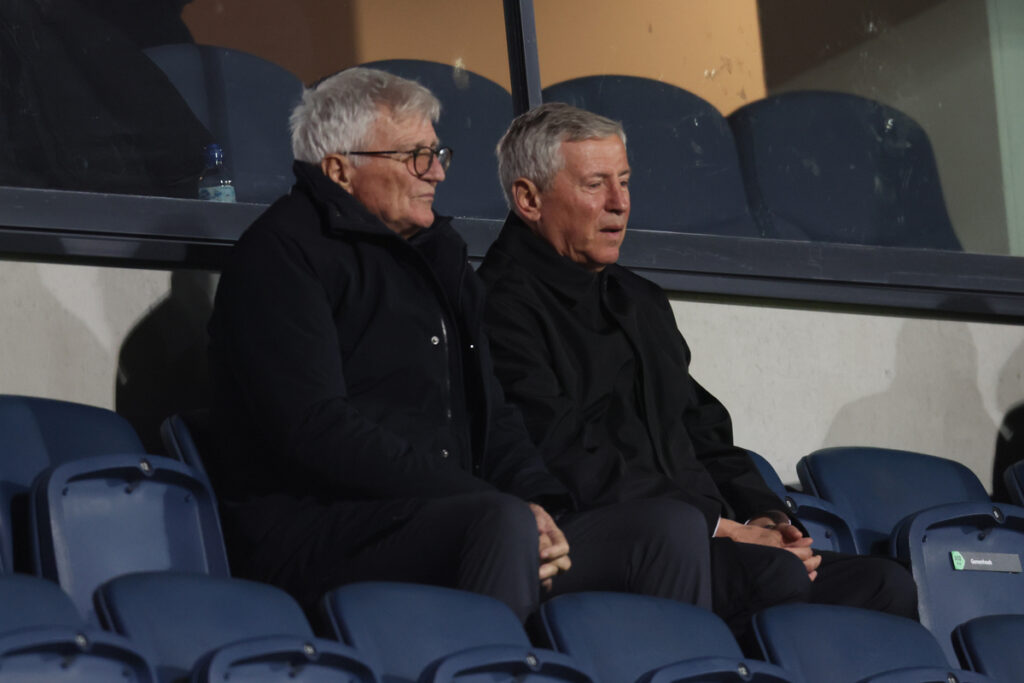 ZORAN FILIPOVIC i VLADIMIR PETROVIC PIZON bivsi fudbaleri, fudbaleri reprezentacije Srbije na prijateljskoj utakmici protiv Belgije na stadionu Den Dref, Leuven 15.11.2023. godine Foto: Marko Metlas Fudbal, Reprezentacija, Srbija, Belgija, Prijateljska utakmica