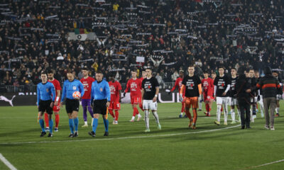 EKIPA fudbalera Partizana, na prvenstvenoj utakmici protiv EKIPE Crvene zvezde, na stadionu JNA. Beograd, 20.12.2023. foto: MN Press / Ivica Veselinov Fudbal, 171. derbi, Partizan, Crvena zvezda,