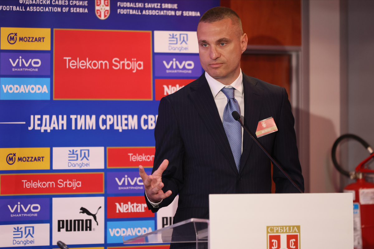 NEMANJA VIDIC delegat Skupstina Fudbalskog saveza Srbije u sportskom centru FSS, Stara Pazova 28.05.2024. godine Foto: Marko Metlas Fudbal, Srbija, Skusptina, Fudbalski savez Srbije