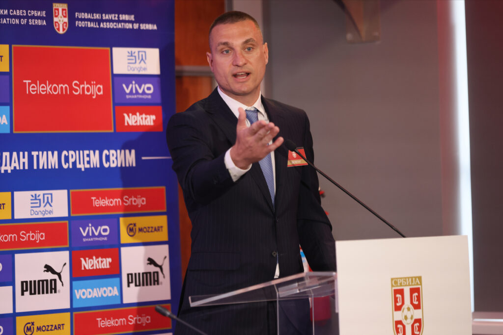 NEMANJA VIDIC delegat Skupstina Fudbalskog saveza Srbije u sportskom centru FSS, Stara Pazova 28.05.2024. godine Foto: Marko Metlas Fudbal, Srbija, Skusptina, Fudbalski savez Srbije