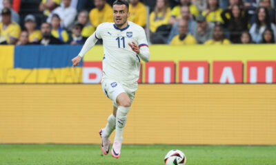 FILIP KOSTIC fudbaler reprezentacije Srbije na prijateljskoj utakmici protiv Svedske na stadionu Frends arena, Stokholm 08.06.2024. godine Foto: Marko Metlas Fudbal, Srbija, Svedska, Prijateljska utakmica