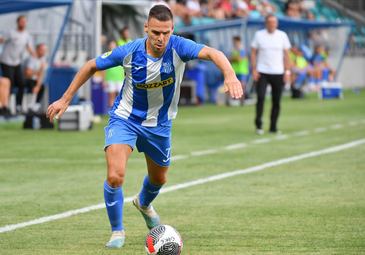 MARKO GOBELJIC fudbaler OFK Beograda na utakmici Superlige Prvenstva Srbije protiv Cukarickog na stadionu Kraljevica, Zajecar, 09.08.2024. godine Foto: Mladjan Ivanovic/ MN PRESS Fudbal, OFK Beograd, Superliga Prvenstvo Srbije, Cukaricki