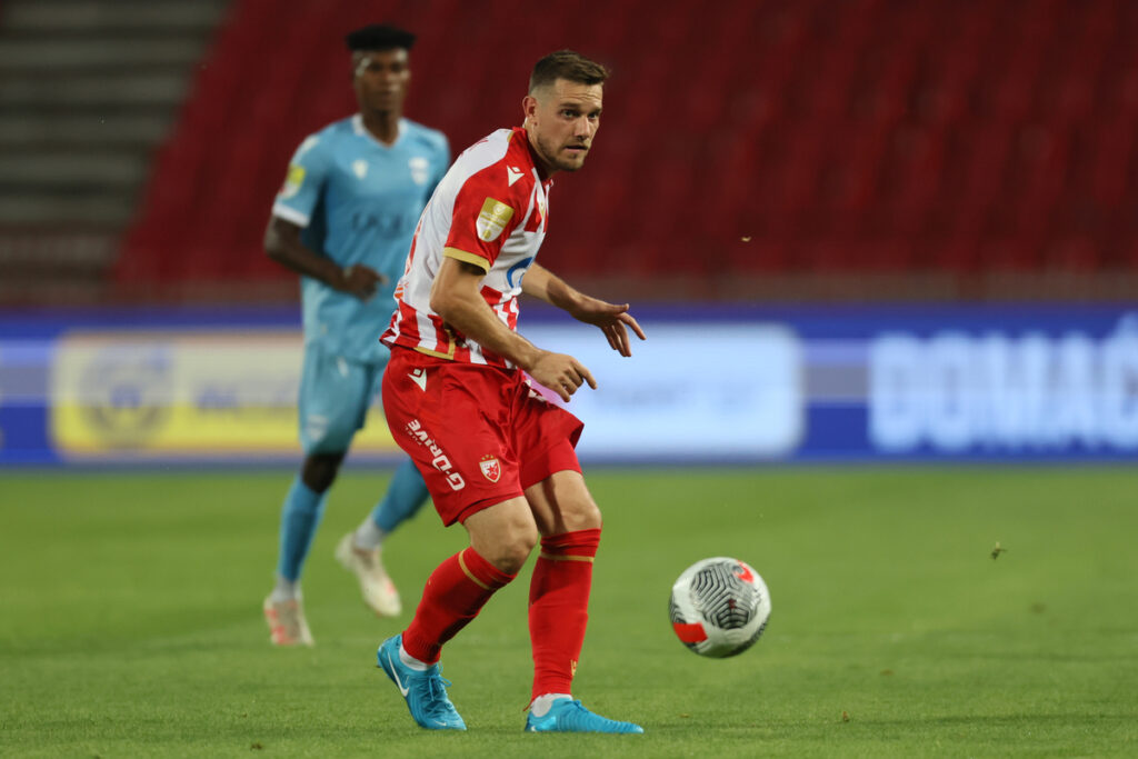 TIMI MAX ELSNIK Timi Maks Elsnik fudbaler Crvene zvezde na utakmici Superlige Prvenstva Srbije protiv Novog Pazara na stadionu Rajka Mitica, Beograd, 10.08.2024. godine Foto: Marko Metlas Fudbal, Crvena zvezda, Superliga Prvenstvo Srbije, Novi Pazar