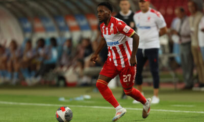 MENDES JOAO FELICIO MILSON Mendes Zoao Felisio Milson fudbaler Crvene zvezde na utakmici Superlige Prvenstva Srbije protiv Novog Pazara na stadionu Rajka Mitica, Beograd, 10.08.2024. godine Foto: Marko Metlas Fudbal, Crvena zvezda, Superliga Prvenstvo Srbije, Novi Pazar