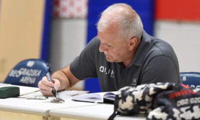 Pocetak priprema kosarkasa Partizana, u Maloj sali Beogradske arene. ZELJKO OBRADOVIC trener Beograd, 20.08.2024. foto: Nebojsa Parausic Kosarka, Partizan