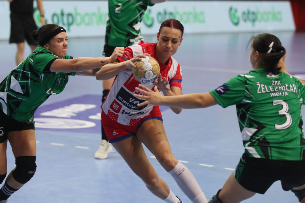 TEODORA VELICKOVIC rukometasica Crvene zvezde na utakmici Superkupa Srbije protiv Zeleznicara u SC Slana Bara, Novi Sad 04.09.2024. godine Foto: Ivica Veselinov / MN PRESS RUKOMET, HANDBALL, SUPERKUP SRBIJE, SUPERCUP, CRVENA ZVEZDA, ZELEZNICAR INDJIJA