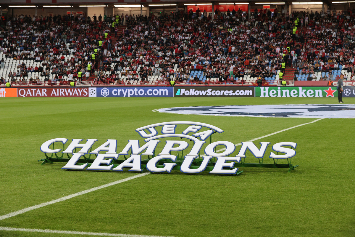 LOGO na utakmici UEFA Lige sampiona izmedju fudbalera Crvene zvezde i Benfike na stadionu Rajko Mitic, Beograd 19.09.2024. godine Foto: MN Press/mr Fudbal, Crvena zvezda, UEFA Liga sampiona, Benfika