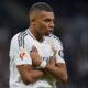 Real Madrid's Kylian Mbappe celebrates after scoring his side's second goal during a Spanish La Liga soccer match between Real Madrid and Alaves at Santiago Bernabeu stadium in Madrid, Spain, Tuesday, Sept. 24, 2024. (AP Photo/Manu Fernandez)