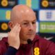 England interim manager Lee Carsley attends a press conference at Carlton House, Maynooth, Ireland, Friday Sept. 6, 2024. (Brian Lawless/PA via AP)