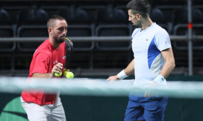 teniser Dejvis kup reprezentacije Srbije pred mec protiv Grcke hala Pionir Aleksandar Nikolic, Beograd 11.09.2024. godine Foto: Marko Mertlas Tenis, Dejvis Kup, Srbija, Grcka