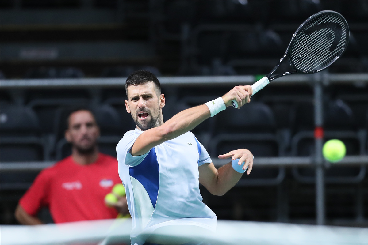 teniser Dejvis kup reprezentacije Srbije pred mec protiv Grcke hala Pionir Aleksandar Nikolic, Beograd 11.09.2024. godine Foto: Marko Mertlas Tenis, Dejvis Kup, Srbija, Grcka