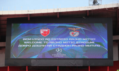 fudbaler Crvene Zvezde na utakmici UEFA Lige Sampiona protiv Benfike na stadionu Rajko Mitic, Beograd 19.09.2024. godine Foto: Ivica Veselinov / MN PRESS FUDBAL, FOOTBALL, UEFA CHAMPIONS LEAGUE, LIGA SAMPIONA, CRVENA ZVEZDA, RED STAR, BENFIKA, BENFICA