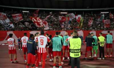 fudbaler Crvene Zvezde na utakmici UEFA Lige Sampiona protiv Benfike na stadionu Rajko Mitic, Beograd 19.09.2024. godine Foto: Ivica Veselinov / MN PRESS FUDBAL, FOOTBALL, UEFA CHAMPIONS LEAGUE, LIGA SAMPIONA, CRVENA ZVEZDA, RED STAR, BENFIKA, BENFICA