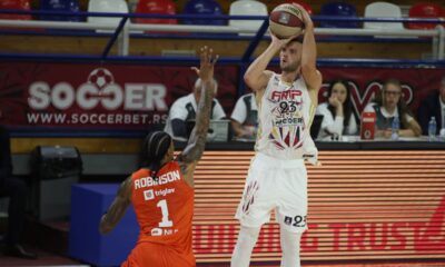 kosarkas FMP Zeleznika na utakmici ABA lige protiv Cedevita Olimpije u hali FMP Arena, Beograd 22.09.2024. godine Foto: Ivica Veselinov / MN PRESS KOSARKA, BASKETBALL, ABA LIGA, ABA LEAGUE, FMP ZELEZNIK, CEDEVITA OLIMPIJA