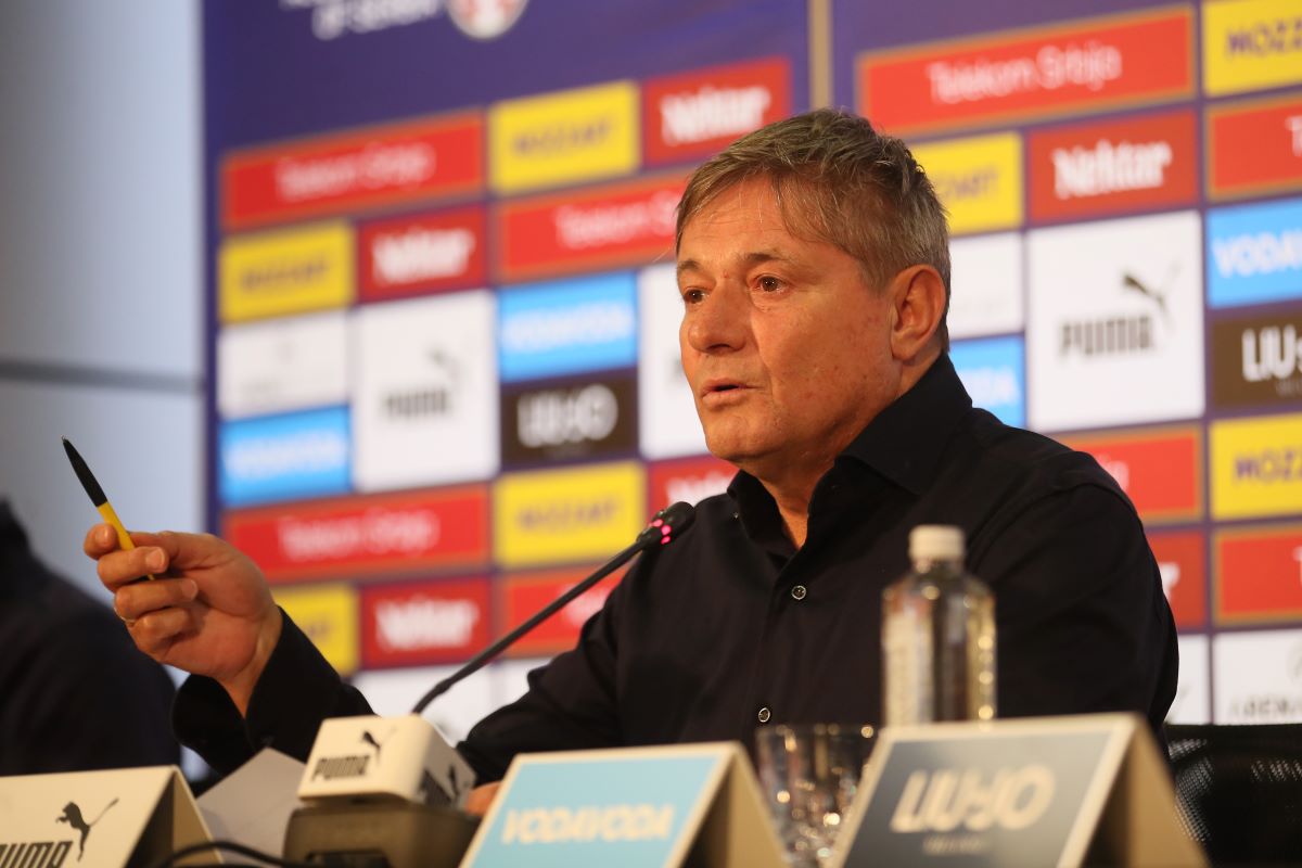 DRAGAN STOJKOVIC PIKSI selektor i trener fudbalera reprezentacije Srbije na press konferenciji u sportskom centru FSS, Stara Pazova 02.09.2024. godine Foto: Ivica Veselinov / MN Press Fudbal, Srbija, Pres konferencija