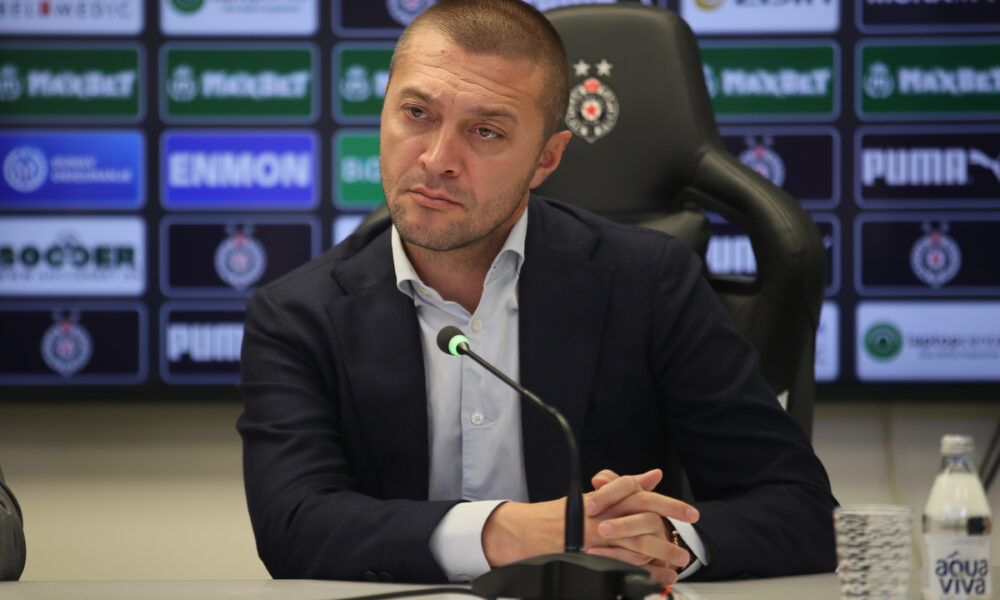 Sportski direktor Partizana na promociji na stadionu Partizana, Beograd 30.09.2024. godine Foto: Ivica Veselinov / MN PRESS FUDBAL, FOOTBALL, FK PARTIZAN, TRENER, KONFERENCIJA, PROMOCIJA