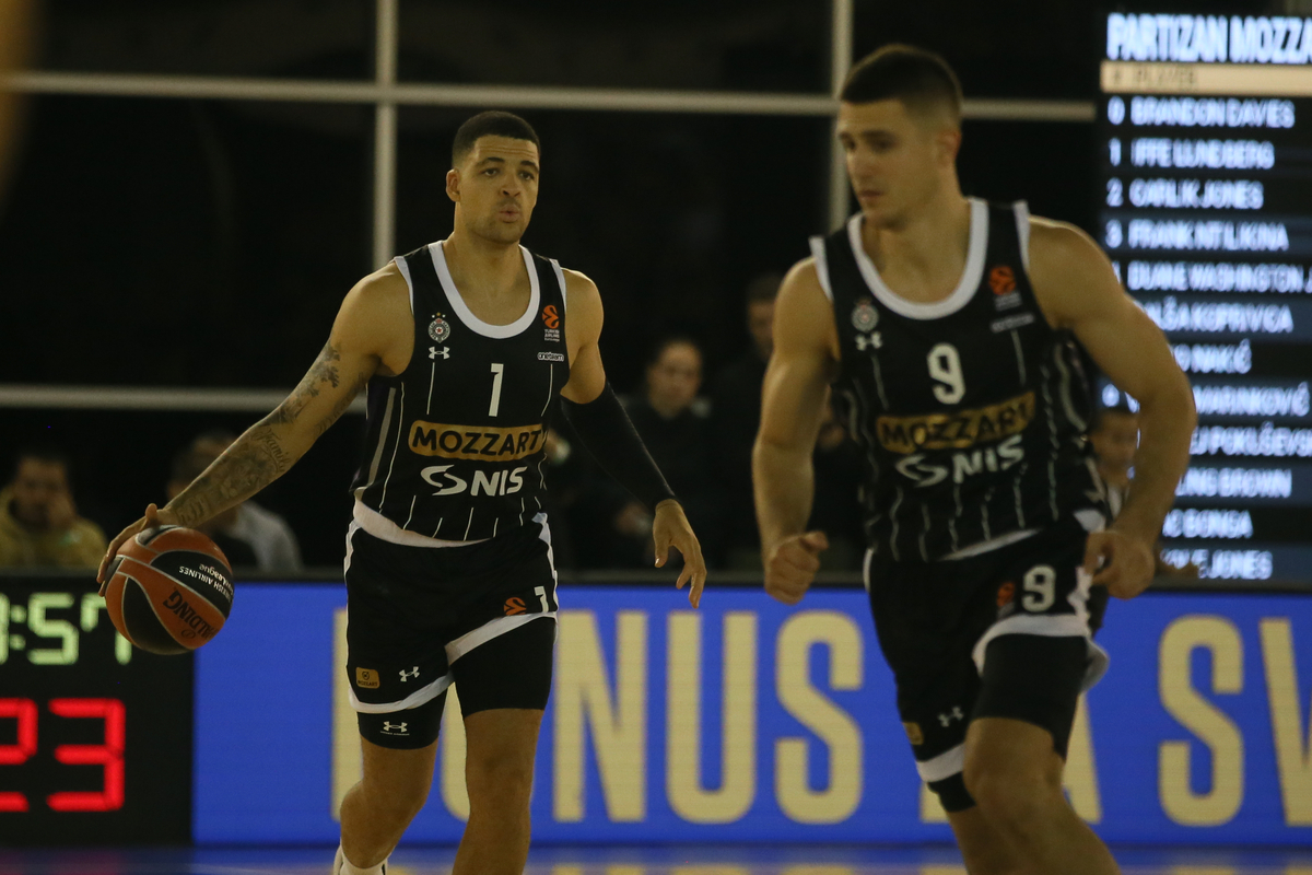 kosarkas Partizana na prijateljskoj utakmici protiv AEK-a u hali 3 Beogradskog Sajma, Beograd 13.09.2024. godine Foto: Ivica Veselinov / MN PRESS KOSARKA, BASKETBALL, PARTIZAN, AEK