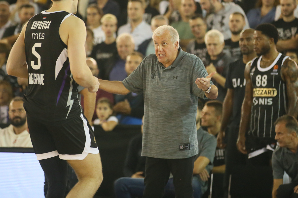 kosarkas Partizana na prijateljskoj utakmici protiv AEK-a u hali 3 Beogradskog Sajma, Beograd 13.09.2024. godine Foto: Ivica Veselinov / MN PRESS KOSARKA, BASKETBALL, PARTIZAN, AEK