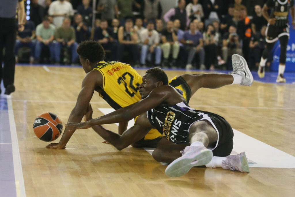 kosarkas Partizana na prijateljskoj utakmici protiv AEK-a u hali 3 Beogradskog Sajma, Beograd 13.09.2024. godine Foto: Ivica Veselinov / MN PRESS KOSARKA, BASKETBALL, PARTIZAN, AEK