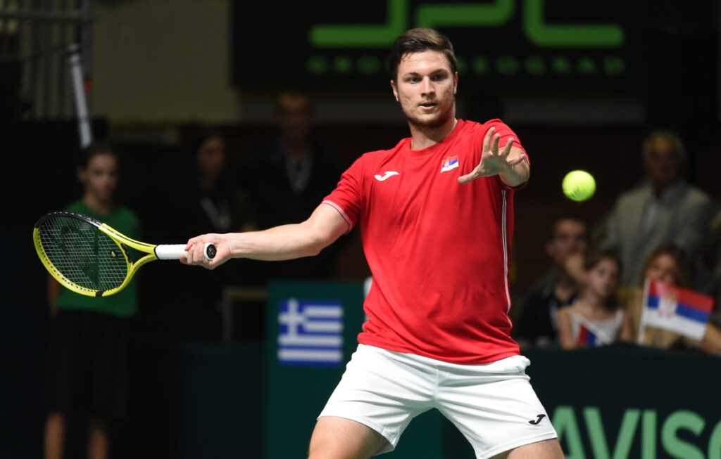 DAVIS CUP SERBIA vs GREECE MIOMIR KECMANOVIC Beograd, 14.09.2024. foto: Nebojsa Parausic Tenis, Srbija, Grcka