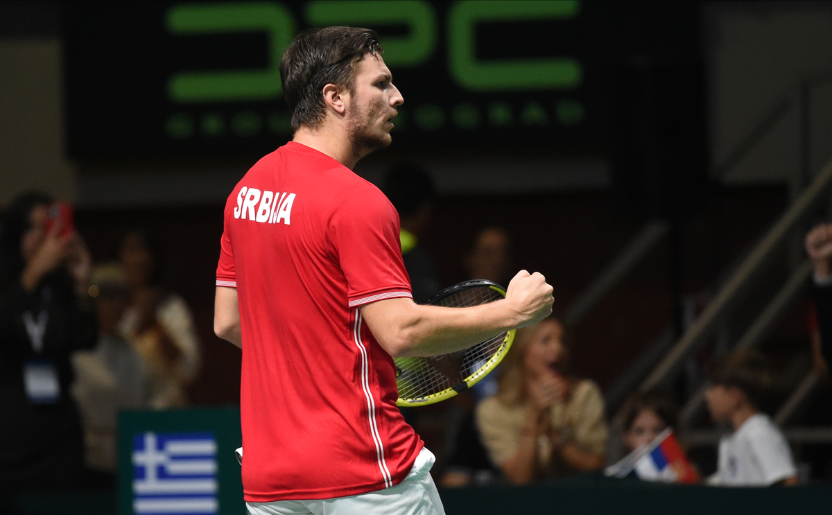 DAVIS CUP SERBIA vs GREECE MIOMIR KECMANOVIC Beograd, 14.09.2024. foto: Nebojsa Parausic Tenis, Srbija, Grcka