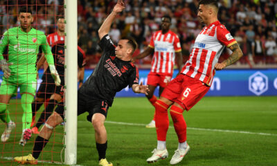 fudbaler Crvene zvezde na utakmici UEFA Lige sampiona protiv Benfike na stadionu Rajko Mitic, Beograd 19.09.2024. godine Foto: MN Press/mi Fudbal, Crvena zvezda, UEFA Liga sampiona, Benfika