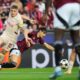 Salzburg's Bobby Clark, left, challenges Sparta's Veljko Birmancevic during the Champions League opening phase soccer match between Sparta Prague and Salzburg in Prague, Czech Republic, Wednesday, Sept. 18, 2024. (AP Photo/Petr David Josek)