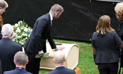 David Beckham at the homestead museum where the funeral service for soccer coach Sven-Göran Eriksson continues in Torsby, Sweden, Friday Sept. 13, 2024. (Tommy Pedersen/TT News Agency via AP)