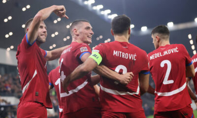 fudbaler reprezentacije Srbije na utakmici UEFA Lige nacija protiv Svajcarske na stadionu Dubocica, Leskovac 12.10.2024. godine Foto: Marko Metlas Fudbal, Reprezentacija, Srbija, Svajcarska, UEFA Liga nacija