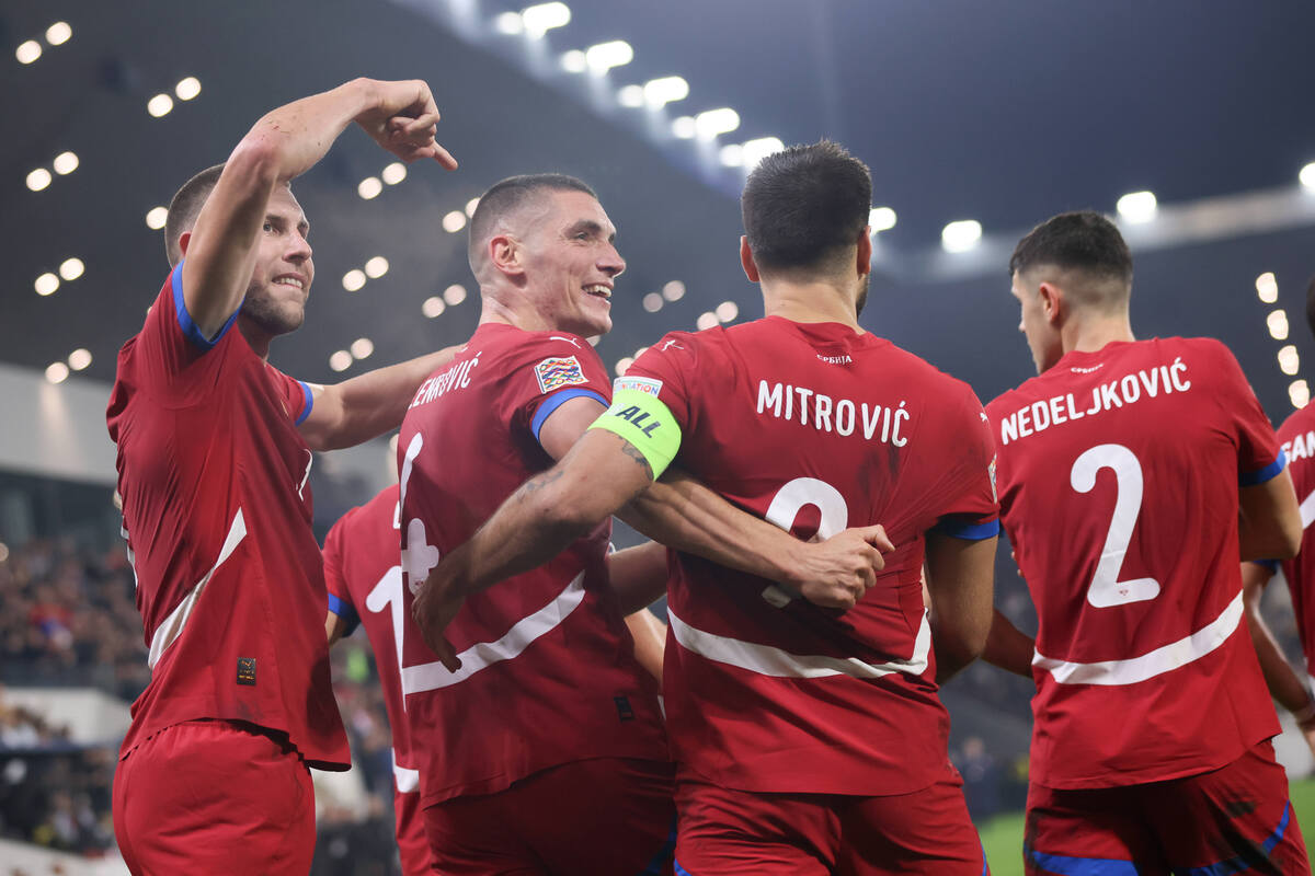 fudbaler reprezentacije Srbije na utakmici UEFA Lige nacija protiv Svajcarske na stadionu Dubocica, Leskovac 12.10.2024. godine Foto: Marko Metlas Fudbal, Reprezentacija, Srbija, Svajcarska, UEFA Liga nacija