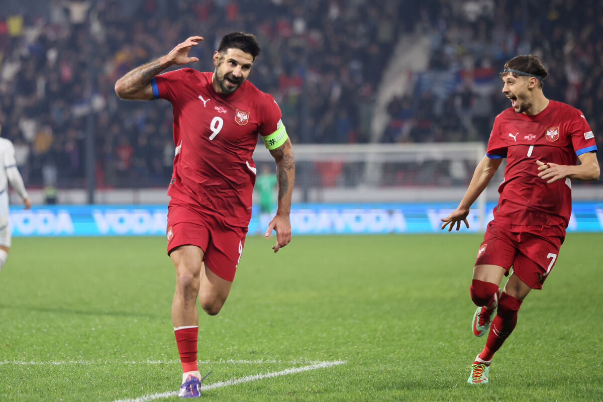 fudbaler reprezentacije Srbije na utakmici UEFA Lige nacija protiv Svajcarske na stadionu Dubocica, Leskovac 12.10.2024. godine Foto: Marko Metlas Fudbal, Reprezentacija, Srbija, Svajcarska, UEFA Liga nacija