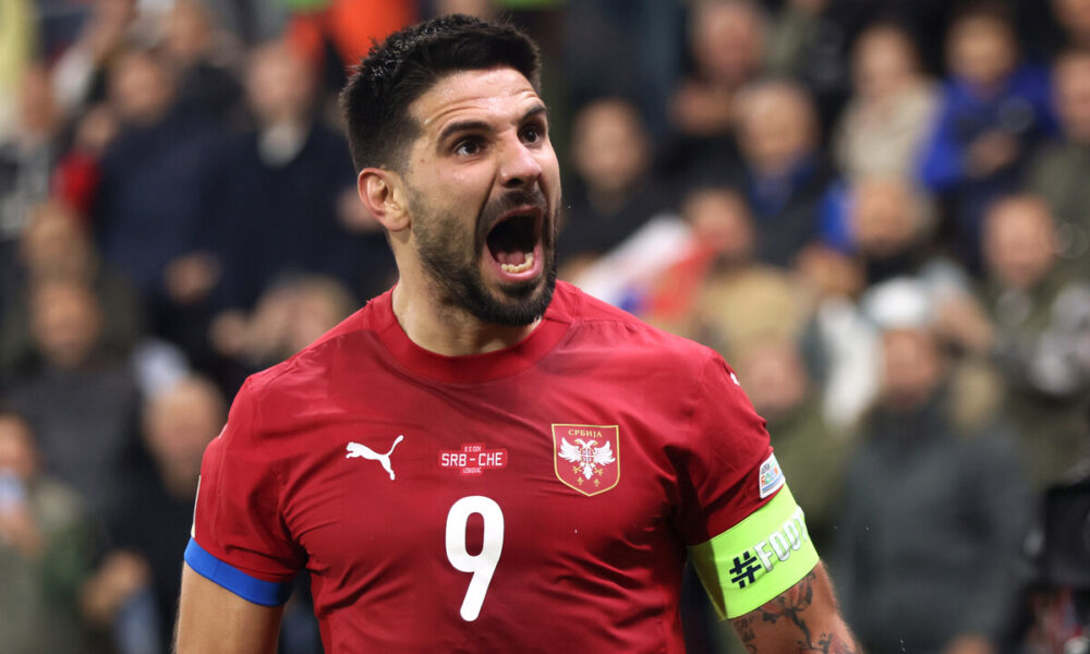 fudbaler reprezentacije Srbije na utakmici UEFA Lige nacija protiv Svajcarske na stadionu Dubocica, Leskovac 12.10.2024. godine Foto: Marko Metlas Fudbal, Reprezentacija, Srbija, Svajcarska, UEFA Liga nacija